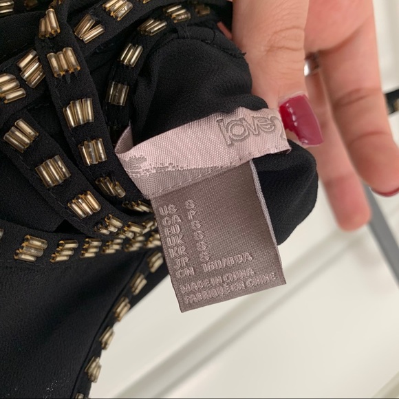 Black Lace up back top - Picture 3 of 3